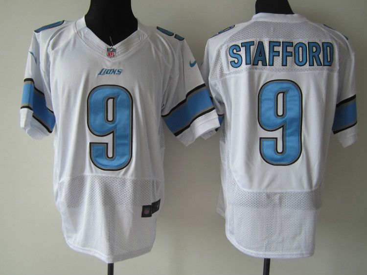 Detroit Lions 9 Stafford Nike NFL Elite Jersey white